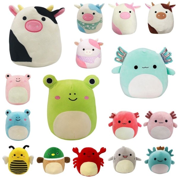 Squishmallow Connor The Cow pehmolelu Pehmeä eläinsarjakuva tyyny W 11