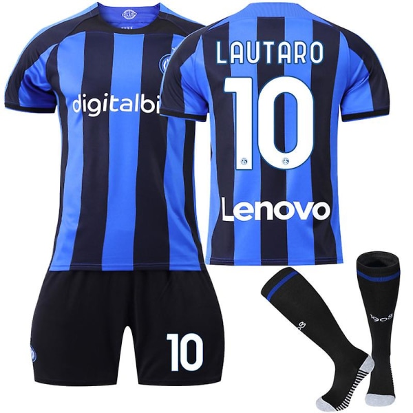 -23 Inter Milan Home Shirt #10 Lautaro Acosta Soccer Shirt W 22