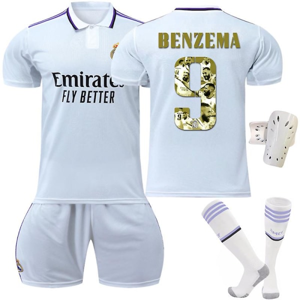 2022 Golden Globe-vinner Golden fotballdrakter sett nr. 9 Benzema style3 / style1 L (175-180cm)