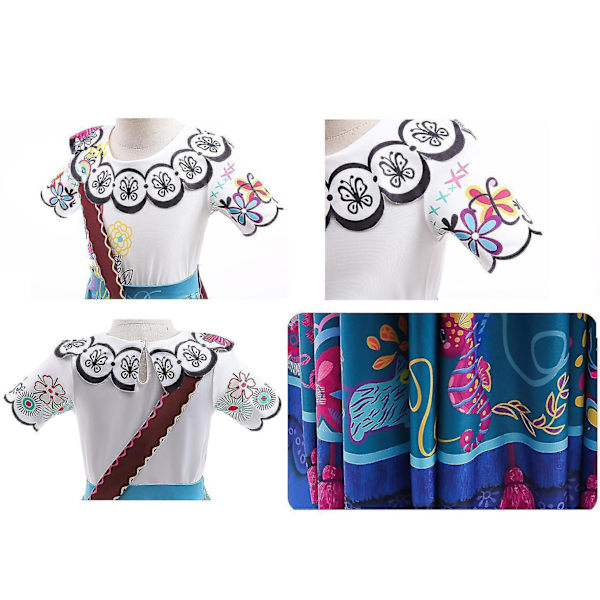Värikäs Encanto Mirabel -naamiaisasu. multicolor 140