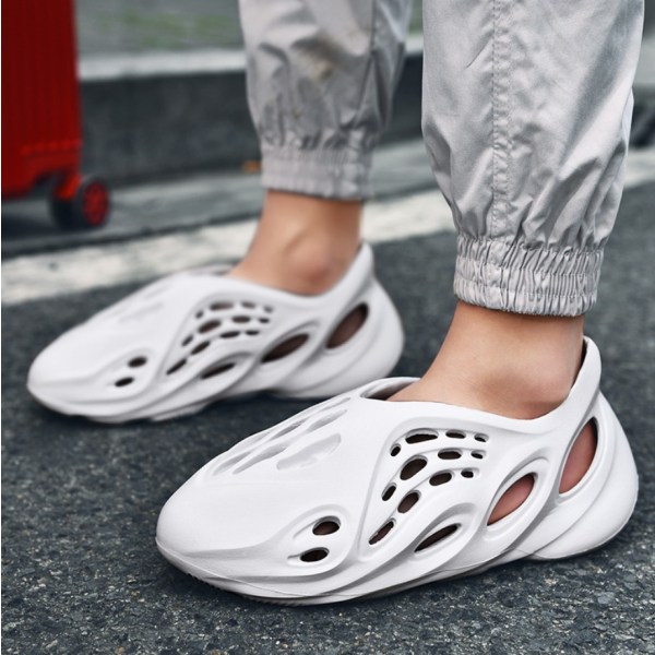 Unisex strandskor Sport sandaler Sommar duschtofflor . White 44-45