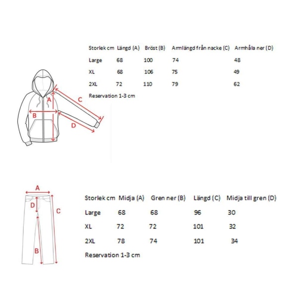 Mixa och Matcha Hoodie och Joggers Slim Fit  XXL - black xxl