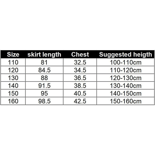 Onsdag Addams Dress For Girls Carnival Party Cosplay Kostym / 120cm