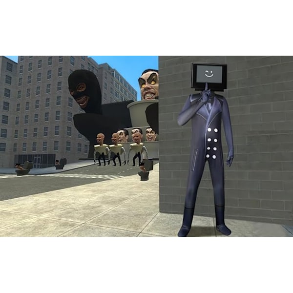 Skibidi Toalett TV Man Jumpsuit Cosplay Halloween kostym för barn Camera Man Camera Man Adults 160