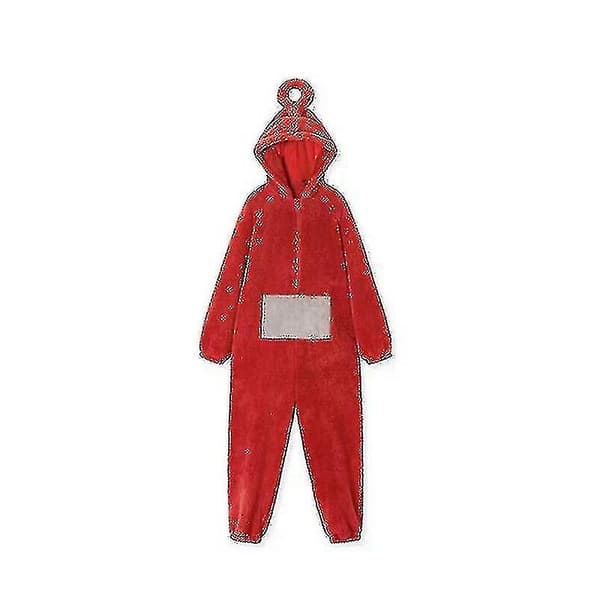 Anime Teletubbies Kostym Vuxen jul Pyjamas Pyjamas Sovkläder Jumpsuit Red M