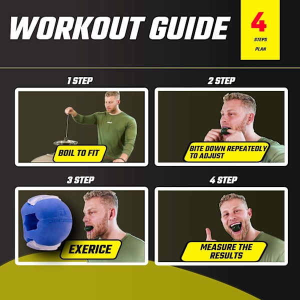Jaw trainer 3 kpl / Flerfärgad
