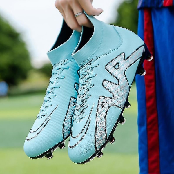 Fotbollsskor för män Vuxna barn Yttersula Halkfria unisex sneakers Z X Blue 32