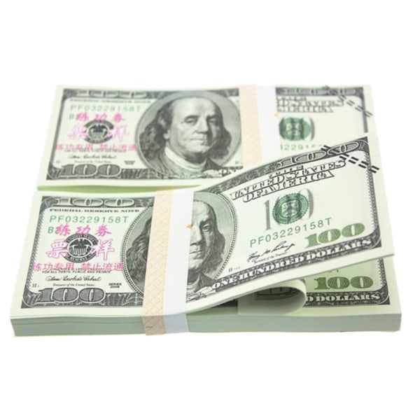 Lat som penger - 100 amerikanske dollar (100 sedler) V gray