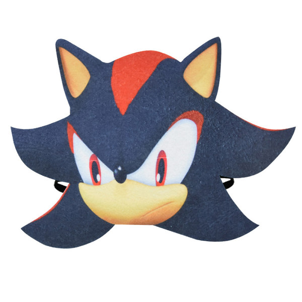 Sonic The Hedgehog Cosplay Halloween -vaatteet lapsille pojille, tytöille W Shadow Jumpsuit + Mask 7-8 år = EU 122-128