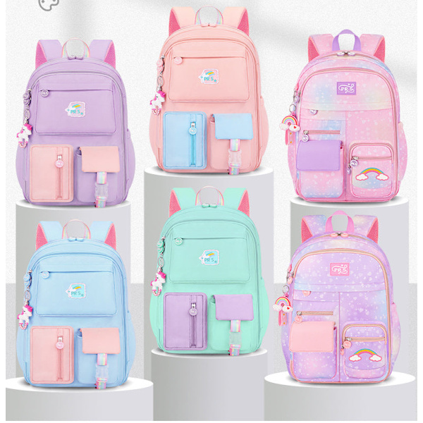 Barn Barnryggsäck Skolväska för toddler klass 1-6 Ryggskydd Casual och lätt med stor kapacitet yz Green plus size