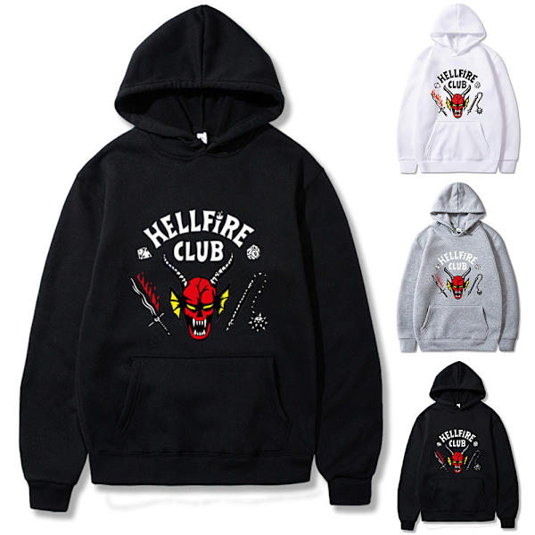 Stranger Things 4 Hellfire Club hettegenser Hettegenser Topp W black M