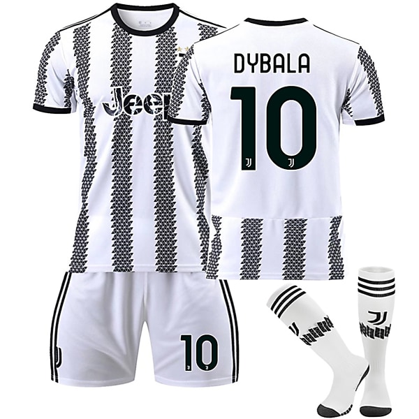 Juventus F.C. 22-23 Hjemmetrøje DYBALA nr. 10 Fodboldtrøjesæt W 18