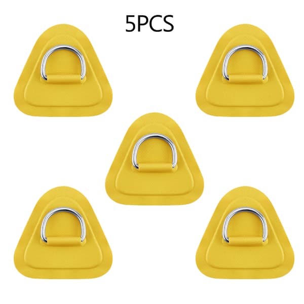 5 stycken Pad/Patch D-ringar för PVC uppblåsbar båt, kanotflotte Rostfri D-Ring Patch Jolle Kajak Surfboard Paddle Board - Blue