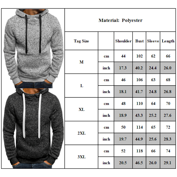 Langærmet afslappet sweatshirt til mænd afslappet hættetrøje W light grey M
