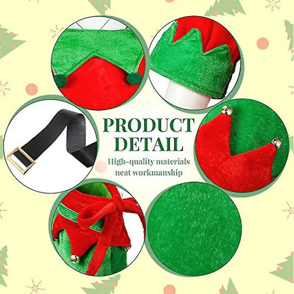 Jullov Elf Cosplay Dräkt Outfit För Barn Barn Flickor Xmas Cosplay Outfits Klänning Strumpor Skor Hatt Fancy Dress Up Z 4-5 Years