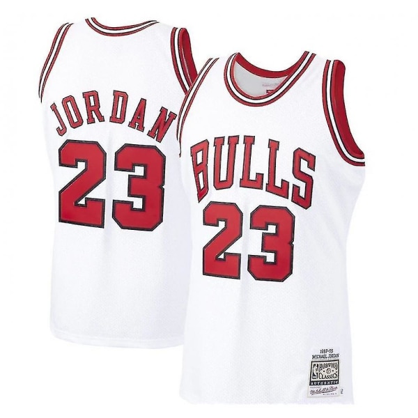 Basketballskjorte for menn chicago bulls vY White L