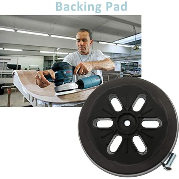 150 mm sanding pad with hook and loop fastener compatible with Bosch GEX 150, GEX 150 AC, GEX 150 Turbo sander from Poweka