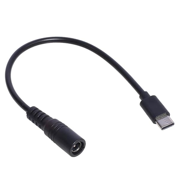 Type-C til DC Strømkabel 5V DC 5.5 x 2.1mm Hun til USB C Kontakt Ladekabel