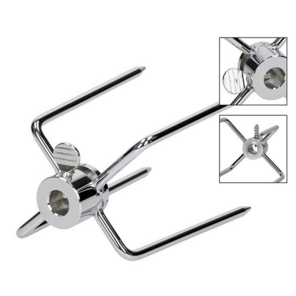 Grillspett med skruvar för rotisserie, för: ca 11 mm diameter rotisserie-spett, 2-pack