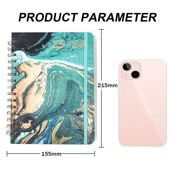 Planlegger 2023-2024 - juli 2023 - juni 2024, 6,1\" x 8,4\", Fluid Age