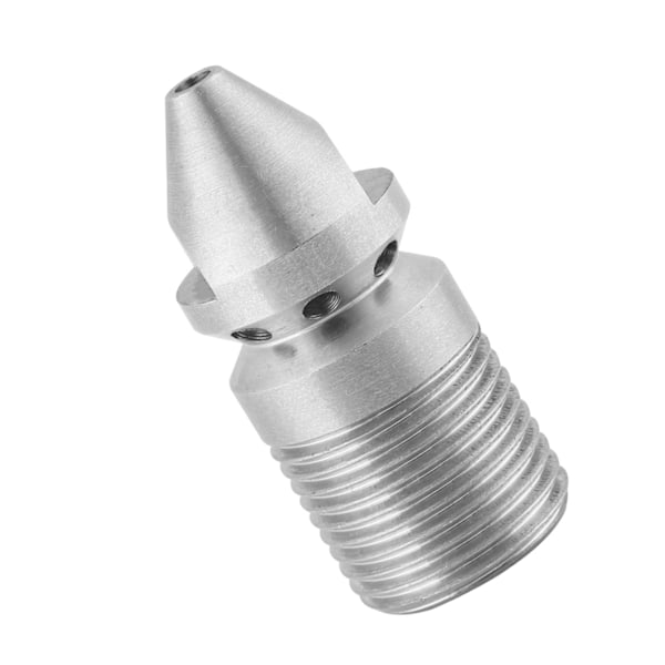 silvery 3/8 Sewer Jetter Rotating Nozzle - Stainless Steel, Drain Pipe Cleaning Nozzle Pressure Washer Cleaning Nozzle