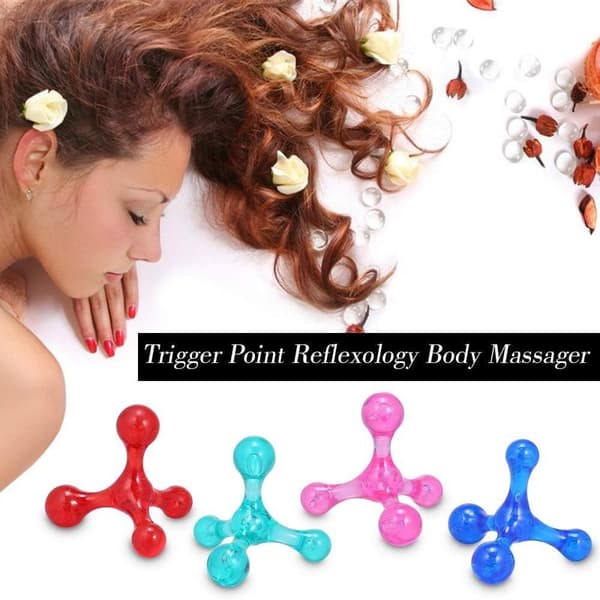 Anself Mini Massager 4-hoved Massageværktøj Kropsmassager til