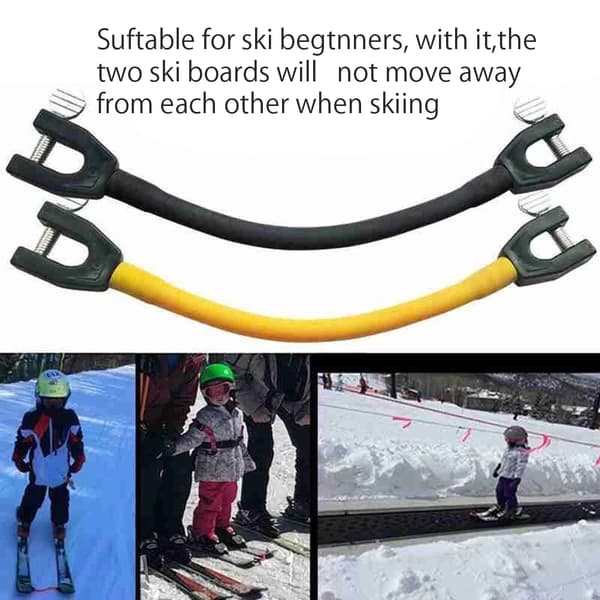Removable Elastic Latex Ski Clip for Outdoor Training, Beginner Aid