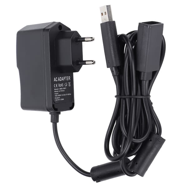 USB til AC-adapter for Xbox 360 Kinect-sensor EU-plugg 100-240V strømkabel-FM-