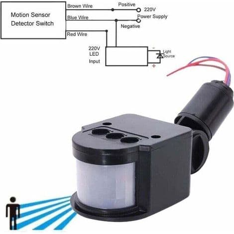 AC 85V-220V Infrared PIR Motion Detector Switch for Charging Lamp