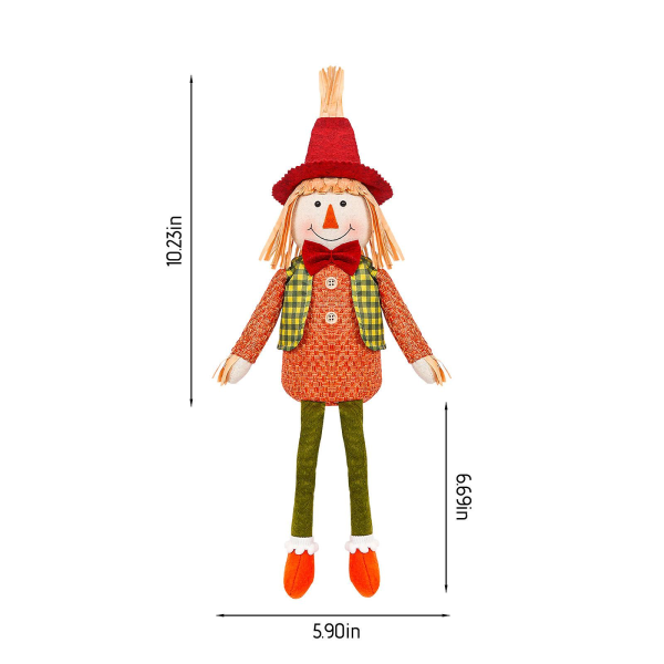 Seisovat Pelonukke Pelonukke Halloween Kiitospäivä Syksy Ulkona Pelonukke Keskipöydälle (Poika Ja Tyttö Pelonukke)AA A A