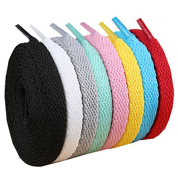 8 Par Flade Snørebånd Casual Sneaker Snørebånd Polyester Sko Snøre Snørebånd Mode Sko Snøre (r Assorted Color 120x1cm