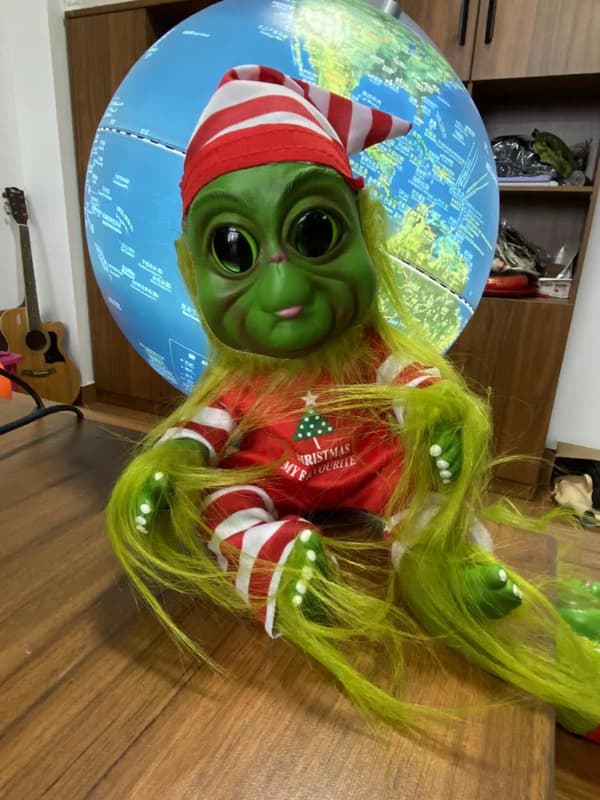 Grinch Plyschleksak Jul Grinch Docka Julklapp Grönt Monster