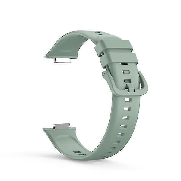 Solid Color Silicone Strap for Huawei Watch Fit 2 Grey Green Grey Green
