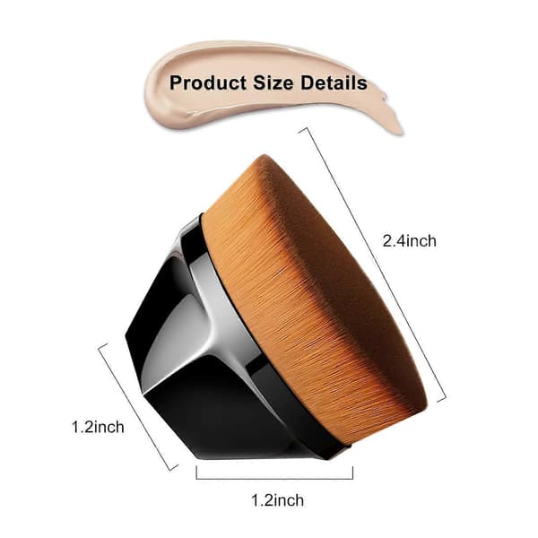2-pack Foundation Makeup-borste med fodral