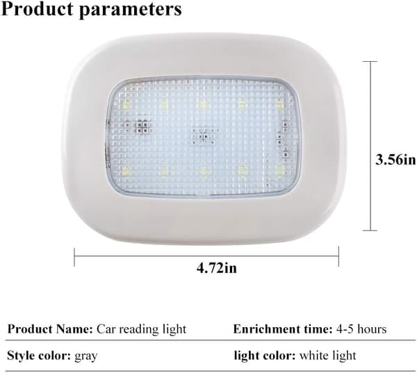 Hvidt lys Teguangmei billoftslamper USB-genopladelige,