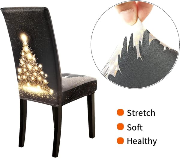 4 stk universelle spisestoltrekk avtagbar stretch polyester