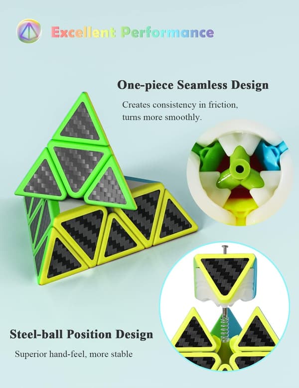 Pyramid Speed Cube, 3x3x3 Qiming Pyramid Speed Cube Triangelkub