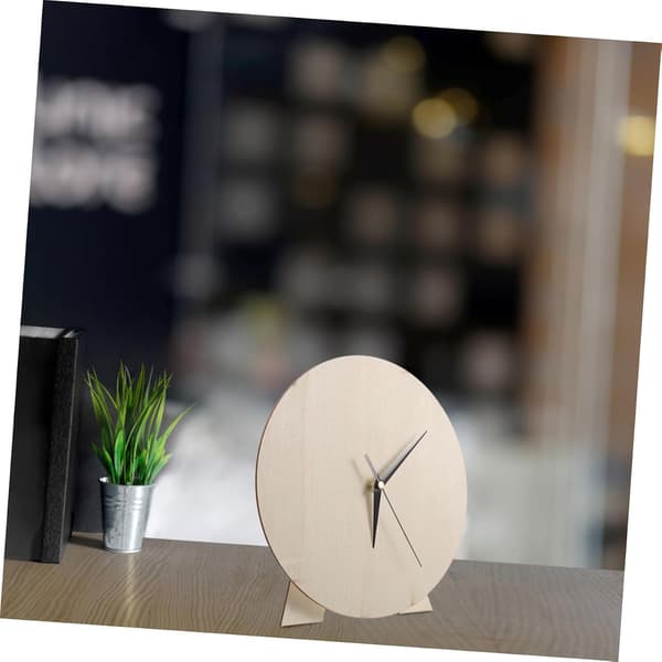 Empty Wooden Clock Dial for DIY Crafts, Round Painting Dial for Home Decor