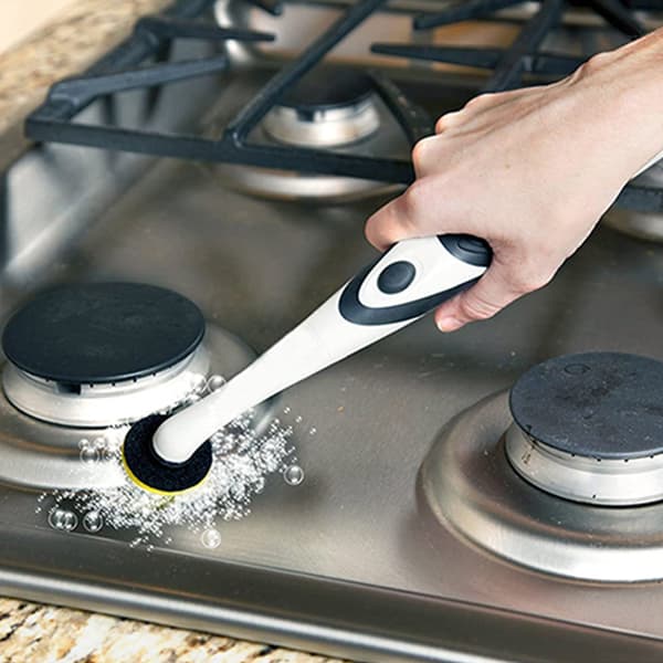 White + Black, 26cm Electric Cleaning System Electric Cleaning Brush