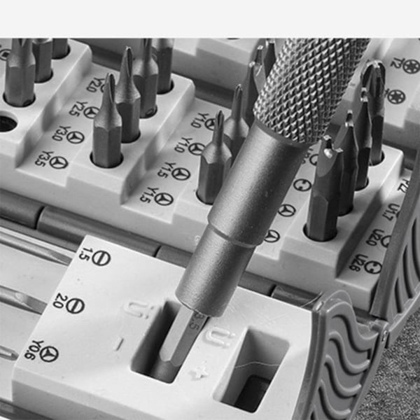 128 i 1 Precisionsskruvmejselset - Precisionsskruvmejselset Cylinderorganiseringsfodral, Portabelt Cylindriskt Skruvmejselset