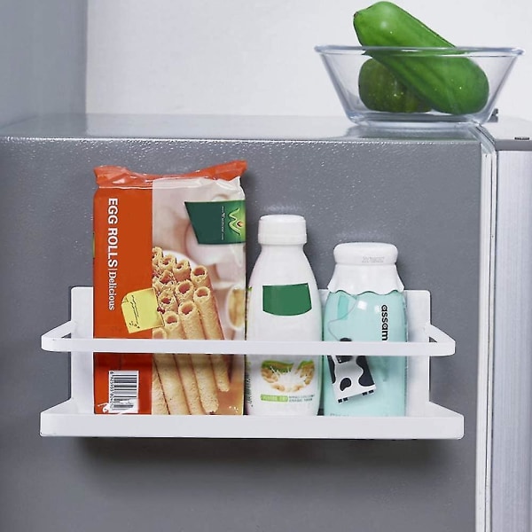 Køleskabshylde Hængende hylde til køleskabsmagnet Krydderiste med hylde Køkkenstativ Køkken Organizer Opbevaring
