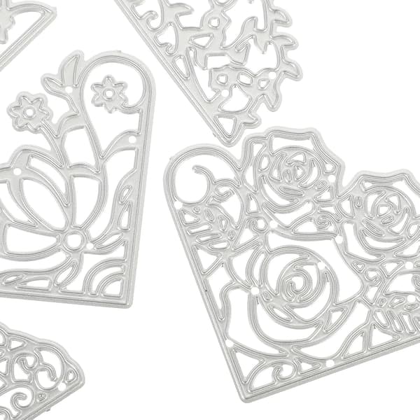 8 Pieces Carbon Steel Lace Embossing Cutting Dies Set Triangular Edge Punches