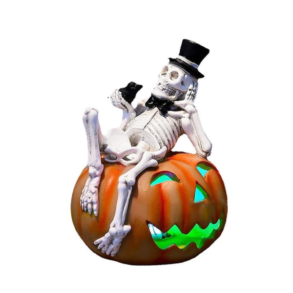 Halloween Pumpkin Skull Lett Resin Skull Gresskar Halloween Christmas Party Dekor Skrekkhåndverk