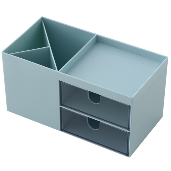 Förvaringslåda Två lådor skrivbordsförvaringslåda förvaringslåda (blå)