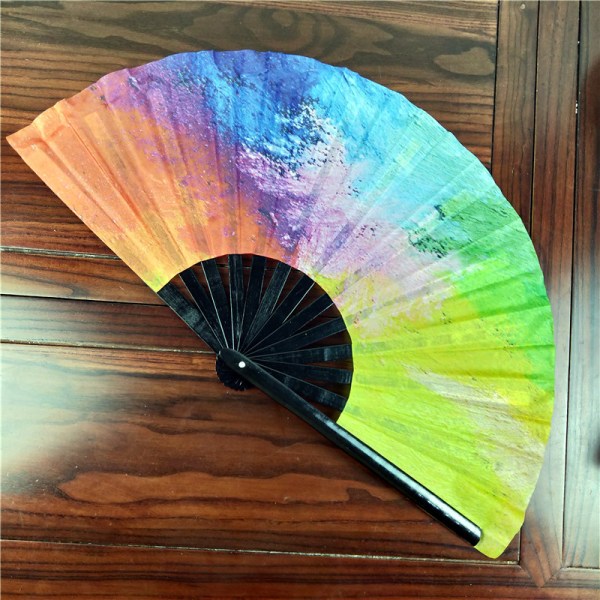 Stor Galaxy Folding Fan, Kinesisk/Japansk Folding Nylon-Cloth Hand Fan, Hand Folding Vifter for kvinner/menn, Hand Fan Festival Gift Fan Craft Fan Foldin