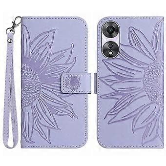 Wallet Case for Oppo A58 4G Sunflower Pattern Stand Leather Case with Hand Strap Style B Style B