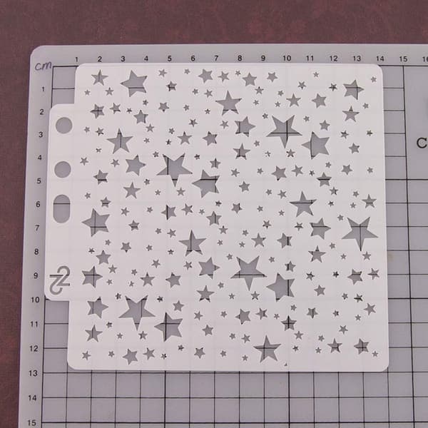 14,1x13 cm DIY Stjerneskabelon til maling, scrapbooking, prægning og DIY-kunst