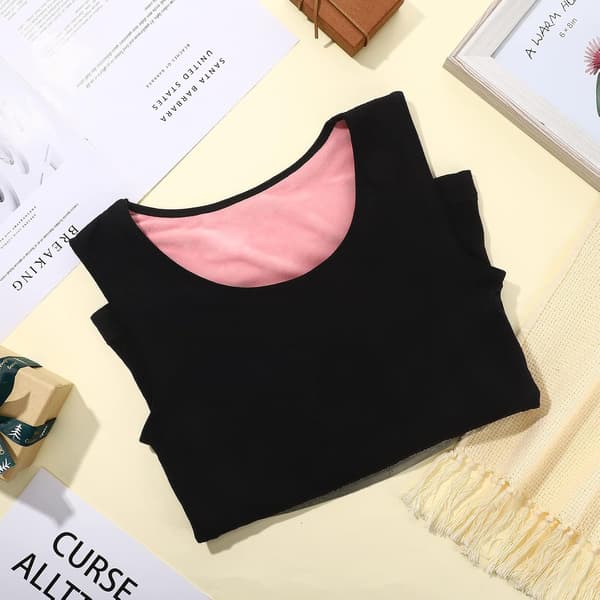 2 stk. Termo Tanktop til kvinder, fleeceforet | Sort Medium Black Medium