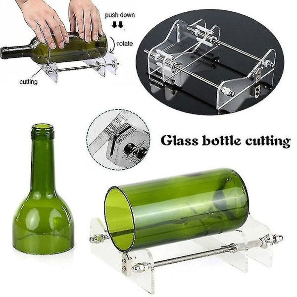 Glasflaskeskærer professionel til skæring af flasker Glasflaskeskærer gør det selv-skæreværktøj med en skruetrækker