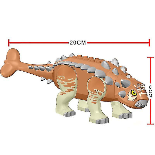 Jurassic Dinosaur World Spinosaurus Ankylosaurus Dinosaur Rakennuspalikat Malli DIY Rakennuspalikat Opettavat Leikkikalut Lahjat L04